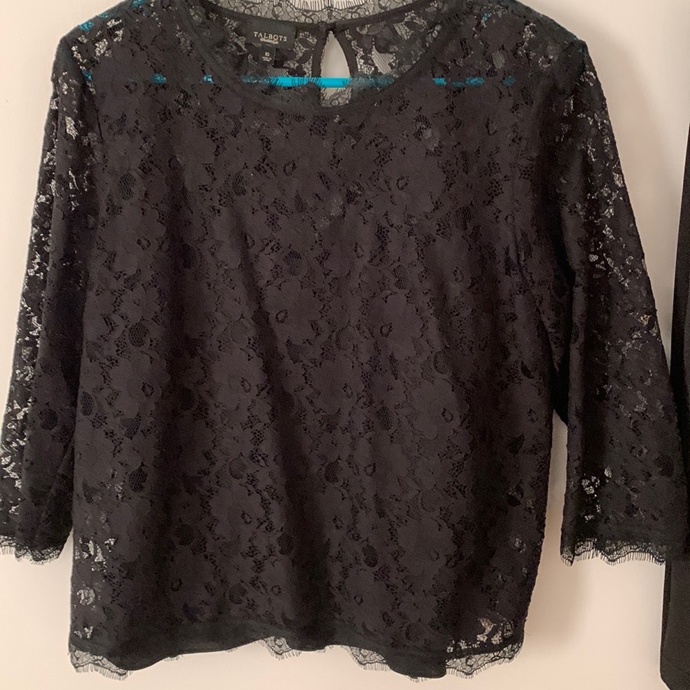 Talbots black lace too
